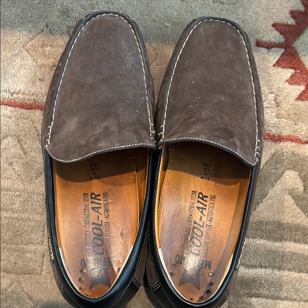 Mephisto Men's Brown Suede and Leather Loafers